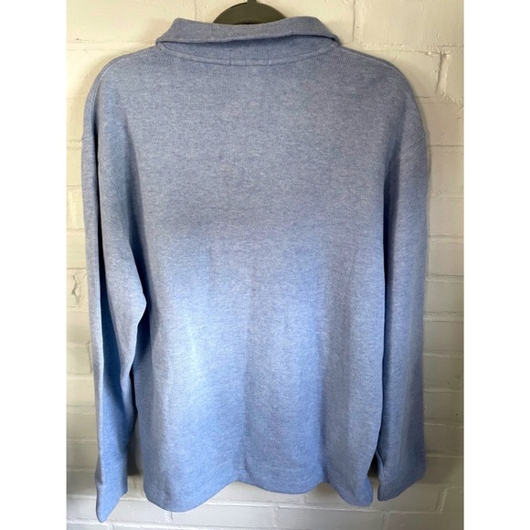 Polo Ralph Lauren Men's Light Blue Cotton 1/4 Zip Pullover Sweater Size M - Picture 2 of 4
